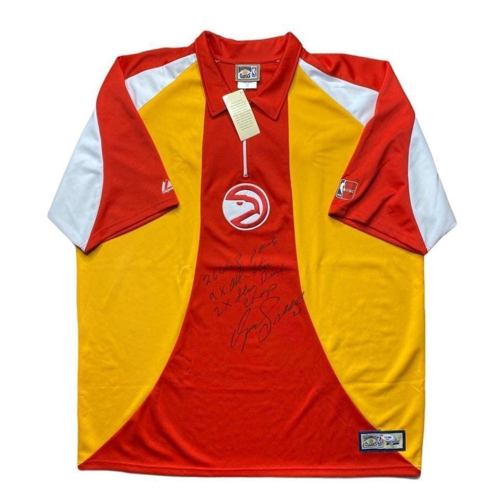Dominique‎ Wilkins Atlanta Hawks signed warm-up jersey XXL